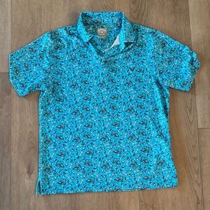 Callaway Teal Golf-Themed Polo Shirt